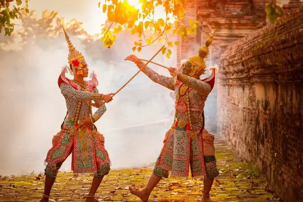 Khon Masked Dance Drama in Thailand, is a performing art that combines musical, vocal, literary, dance, ritual and handicraft elements.