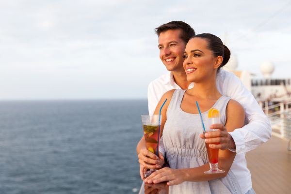 a couple on a romantic cruise adventure