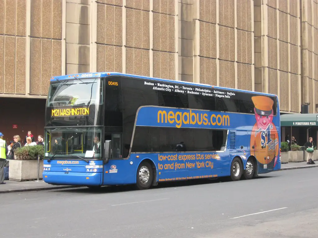 A Megabus journey bound for Washington.